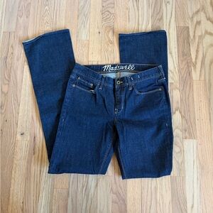 Madewell Boot Legger Jeans Dark Wash Zip 29x34